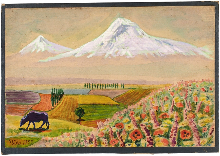 Абегян Мгер (Мегер) Манукович (1909–1994) «Весна». 1955. Бумага на картоне, акварель, белила, 19,5x29,3 см.