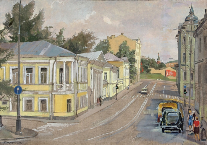 Лившиц Татьяна Исааковна (1925–2010) «Волхонка». 1980. Холст, темпера, 50x78 см.