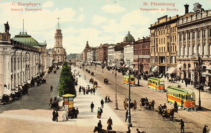 Открытка: С. Петербург. Невский проспект. Берлин, [1900-е гг.].