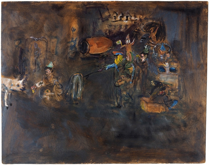 Конышева Натта Ивановна (1935-2022) «Арбат». 2012. Оргалит, масло, 80x102,3 см.