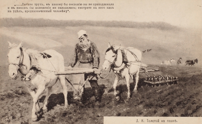 11 открыток, связанных с Л.Н. Толстым. 1900-1910.