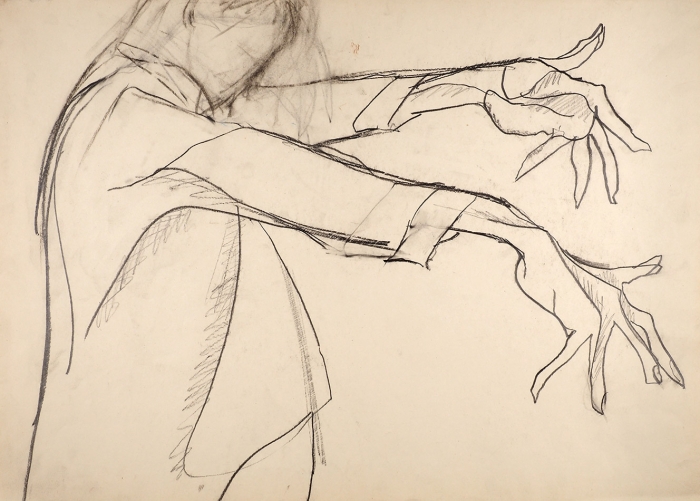 Сойфертис Леонид Владимирович (1911–1996) «Дирижер». 1960-е. Бумага, графитный карандаш, 42x59 см.