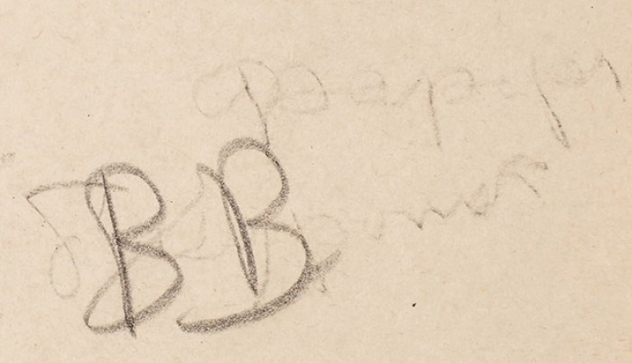 Ватагин Василий Алексеевич (1884–1969) «Белые куропатки». Эскиз для фарфора. 1950-е. Бумага, графитный карандаш, 20,5x29,5 см.