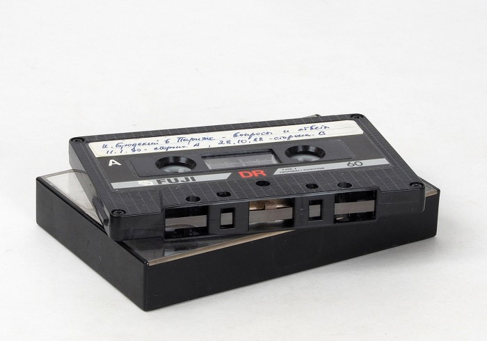 Аудиокассета с записью выступлений Иосифа Бродского. Париж, 1988-1990.